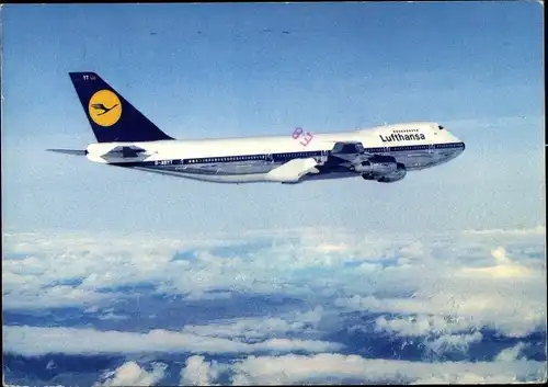 Ak Deutsches Passagierflugzeug, Lufthansa, Boeing 747