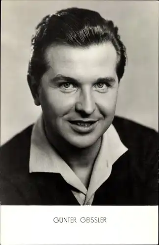 Ak Sänger Günter Geissler, Portrait, DDR, Schlager