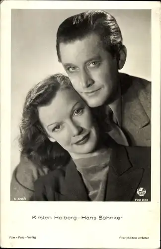 Ak Schauspieler Kirsten Heiberg und Hans Söhnker, Portrait