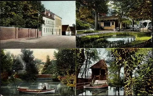 Ak Mittelbach Chemnitz in Sachsen, Eckert's Gasthaus, Ruderboot