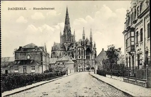 Ak Dadizele Dadizeele Moorslede Westflandern, Blick zur Kirche