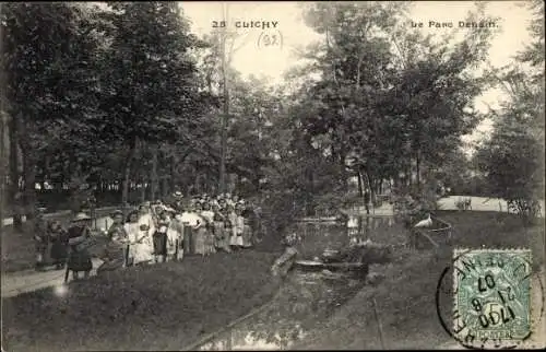 Ak Clichy Hauts de Seine, Le Parc Denain