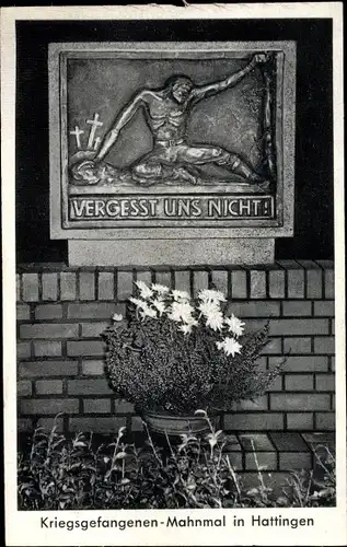 Ak Hattingen an der Ruhr, Kriegsgefangenen Mahnmal