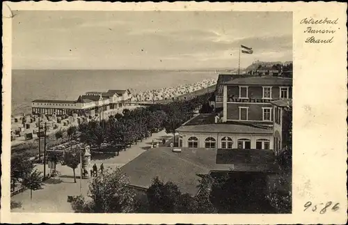 Ak Ostseebad Bansin Heringsdorf auf Usedom, Kurhaus, Strandpartie