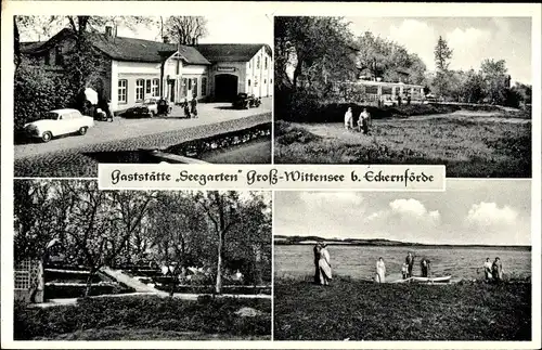 Ak Groß Wittensee in Schleswig Holstein, Gaststätte Seegarten, Innenansicht