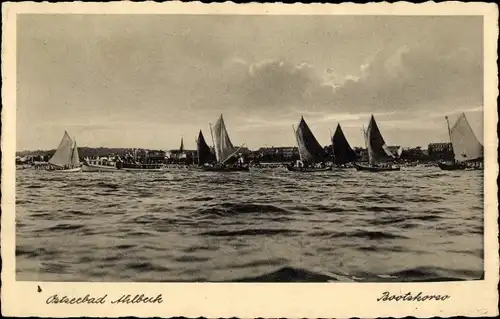 Ak Ostseebad Ahlbeck Heringsdorf auf Usedom, Bootskorso