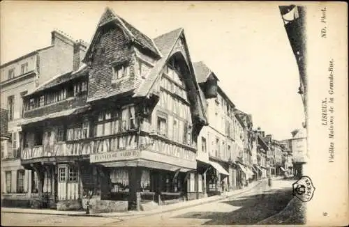 Ak Lisieux Calvados, Vieilles Maisons de la Grande Rue