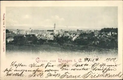 Ak Wangen im Allgäu, Panorama