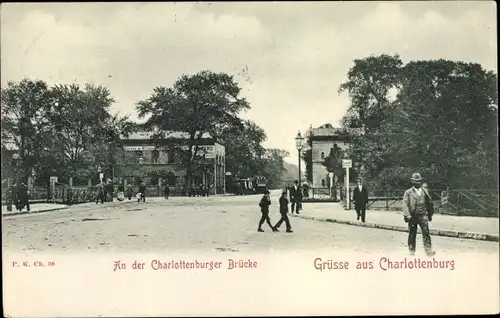 Ak Berlin Charlottenburg, An der Charlottenburger Brücke