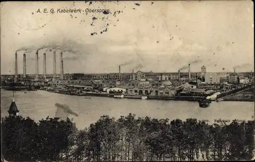 Ak Berlin Treptow Niederschöneweide Oberspree, AEG Kabelwerk