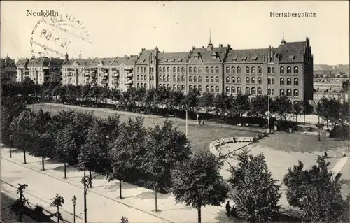 Ak Berlin Neukölln, Hertzbergplatz