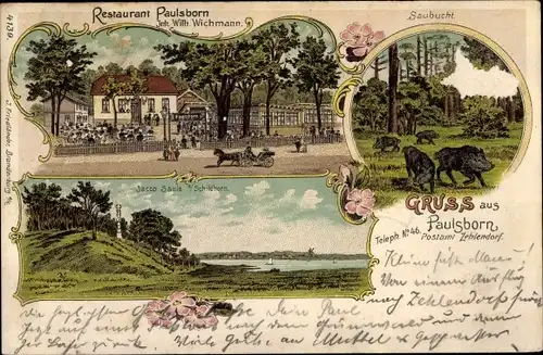 Litho Berlin Zehlendorf Dahlem, Restaurant Paulsborn