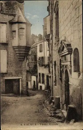 Ak Saumur Maine et Loire, Vieilles Maisons