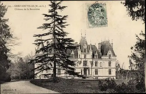 Ak Grez Neuville Maine et Loire, Château de la Beuvrière