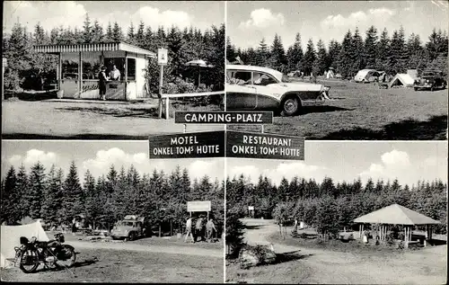 Ak Lentföhrden in Schleswig Holstein, Campingplatz und Motel Onkel Toms Hütte