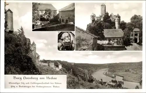 Ak Neckarzimmern im Neckar Odenwald Kreis, Burg Hornberg, Götz von Berlichingen