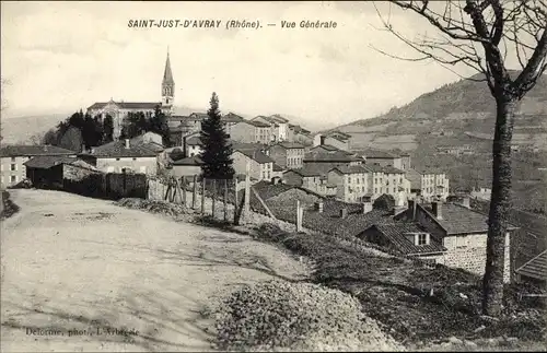 Ak Saint Just d'Avray Rhône, Vue Generale