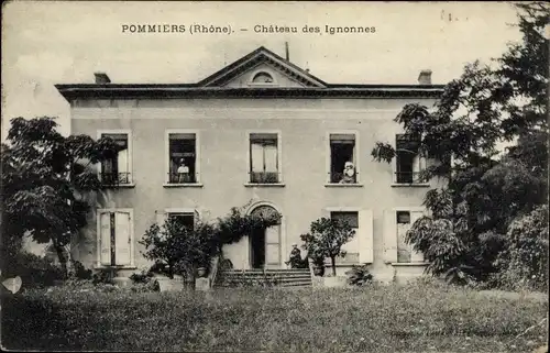 Ak Pommiers Rhône, Chateau des Ignonnes
