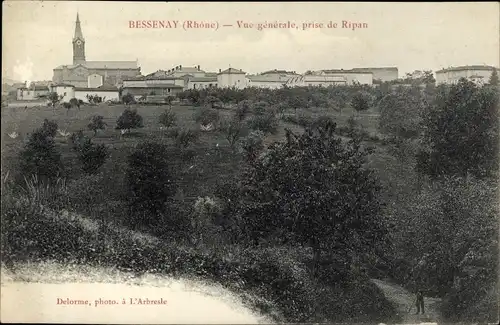 Ak Bessenay Rhône, Vue generale, prise de Ripan