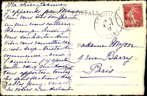 Ak Saint Rambert Rhône, Vue prise de Saint Rambert sur la Saone