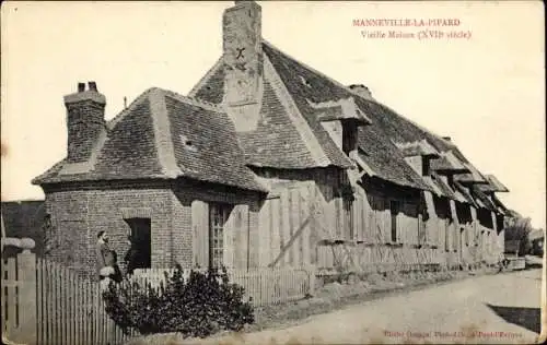 Ak Manneville la Pipard Calvados, Vieille Maison