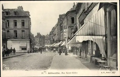 Ak Abbeville Somme, Rue Saint Gilles