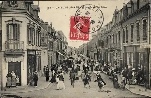 Ak Cayeux sur Mer Somme, Avenue de la Gare