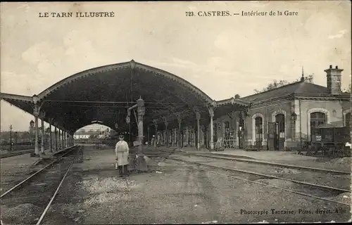 Ak Castres Tarn, Interieur de la Gare