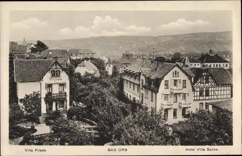 Ak Bad Orb im Main Kinzig Kreis Hessen, Villa Friede, Hotel Villa Saline