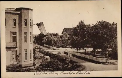 Ak Nordseebad Tossens Butjadingen, Strandhof, Strandhotel