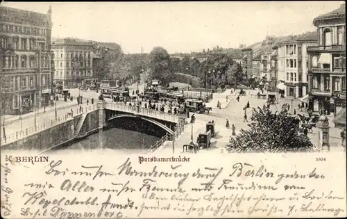 Ak Berlin Tiergarten, Potsdamer Brücke