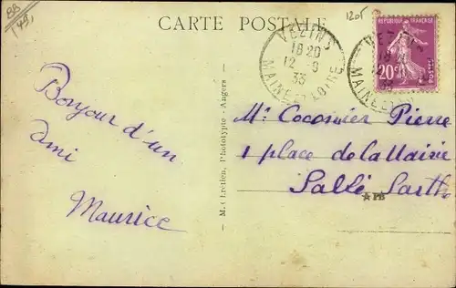 Ak Vezins Maine et Loire, Château