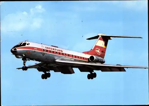 Ak Deutsches Passagierflugzeug, Tupolev TU-134, Interflug, Turbinenluftstrahlverkehrsflugzeug