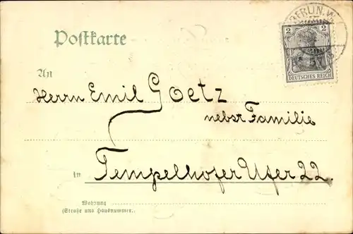 Präge Litho Glückwunsch Neujahr, Jahreszahl 1903, Kleeblätter