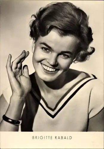 Ak Sängerin Brigitte Rabald
