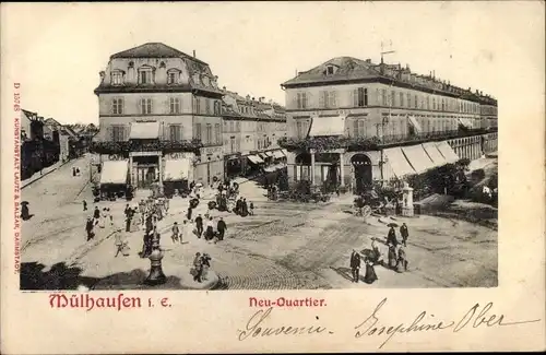 Ak Mulhouse Mülhausen Elsass Haut Rhin, Neu-Quartier