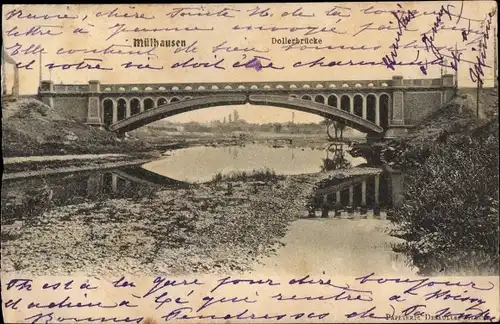 Ak Mulhouse Mülhausen Elsass Haut Rhin, Dollerbrücke