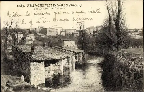 Ak Francheville le Bas Rhône, Les Lavoirs sur l'Yzeron