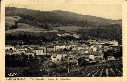 Ak Ouroux Rhône, Vue Generale