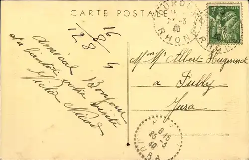 Ak Ouroux Rhône, Vue Generale