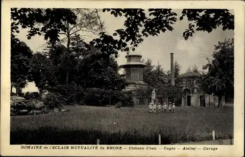 Ak Rhône, Domaine de l'Eclair Mutualite du Rhône, Chateau d'eau