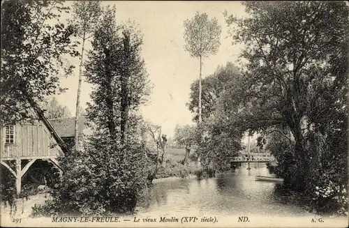 Ak Magny le Freule Calvados, Le vieux Moulin