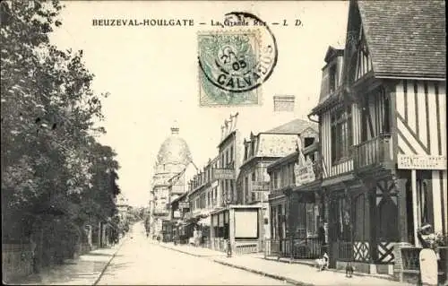 Ak Beuzeval Houlgate Calvados, La Grande Rue