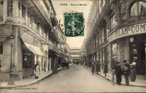 Ak Vichy Allier, Rue du Marche