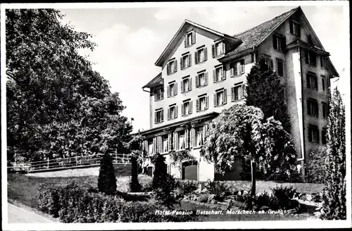 Ak Morschach Kt Schwyz Schweiz, Hotel-Pension Betschart