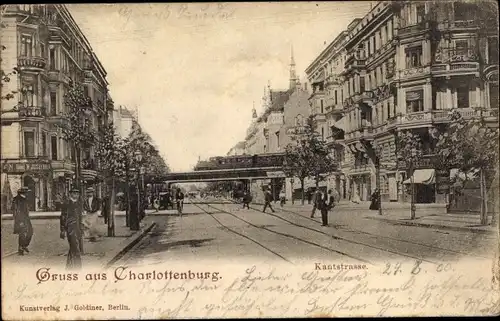 Ak Berlin Charlottenburg, Kantstraße, Hochbahn