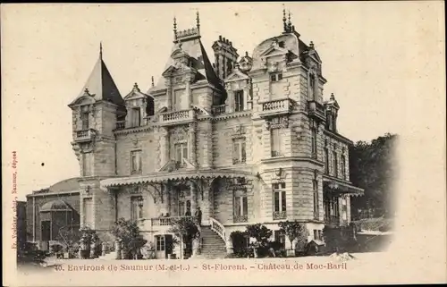 Ak Saumur Maine et Loire, St. Florent, Château de Moc Baril