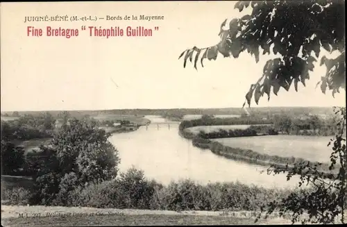 Ak Juigné Béné Maine et Loire, Bords de la Mayenne