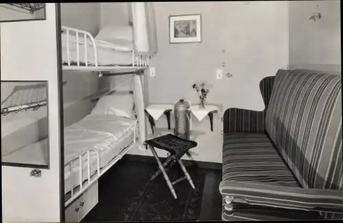 Ak Dampfschiff, HAPAG, Innenansicht, Kammer, Kajüte