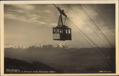 Ak Lochau in Vorarlberg, Pfänderbahn, Seilbahn, Säntis, Altmann, Schweizer Alpen